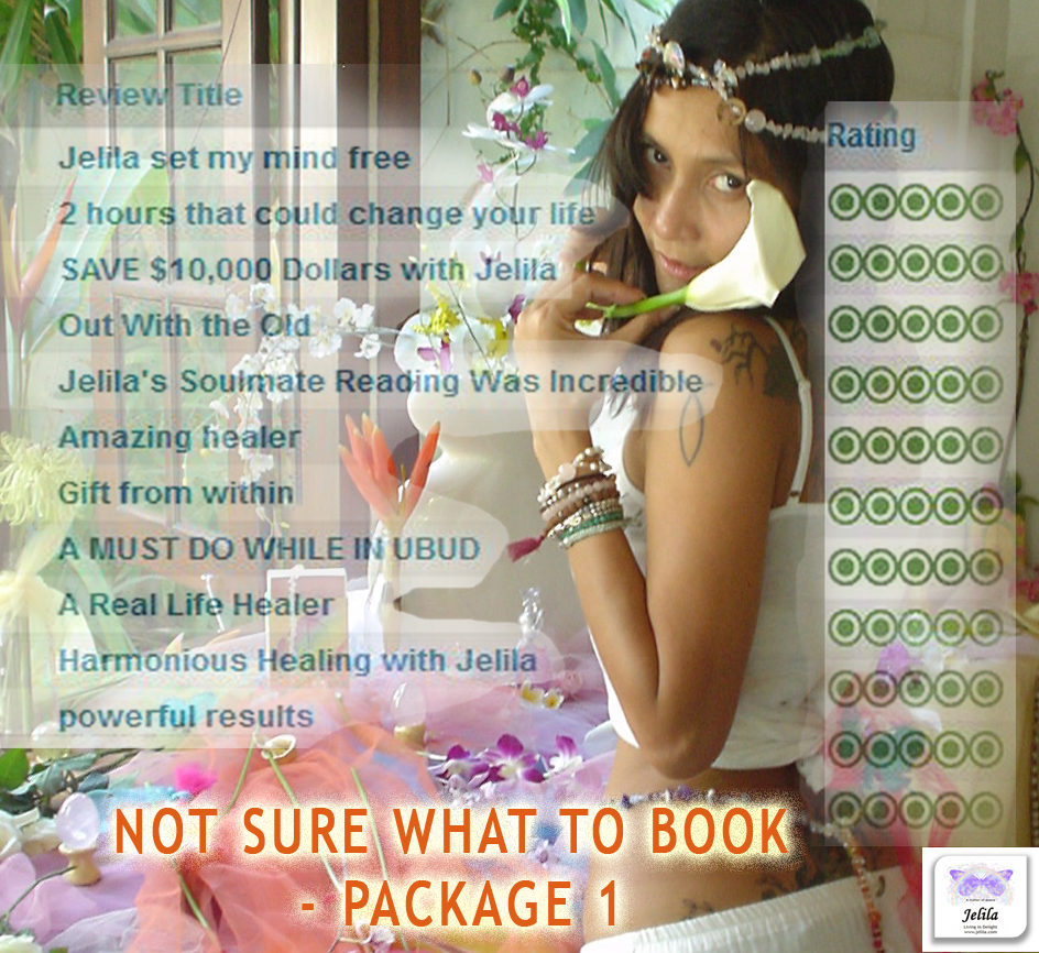 'Not Sure What to Book - Package 1' - with Jelila - www.jelila.com